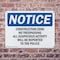 Signmission Construction Zone No Trespassing All Suspicious OSHA Notice Sign, Plastic, 14in W x 10in L, 2PK OS-2PACK-NS-P-1014-L-10797 - alternate 7